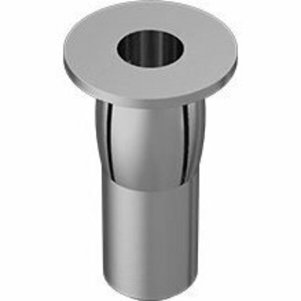 Bsc Preferred Zinc Yellow Plated Steel Rivet Nut for Plastics M5 x .8mm Thread for .5-4.5 Material Thick, 10PK 97217A451